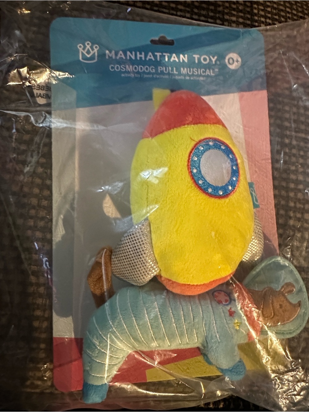 NEW Manhattan Toy Cosmo Dog Crib & Baby Travel Accessory Rock-A-Bye Pull Musical